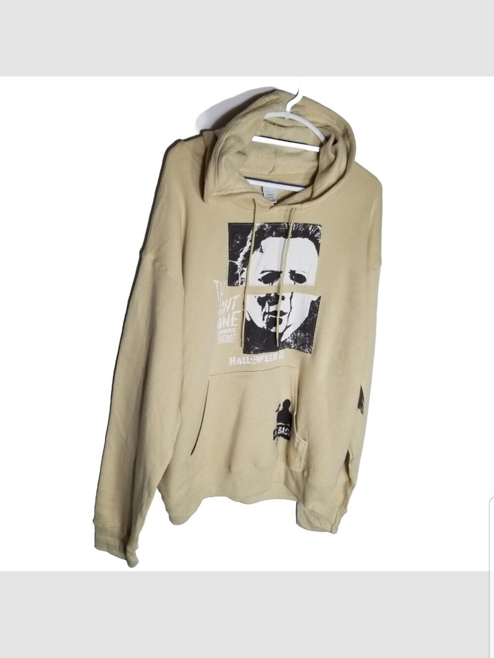 Halloween II Hoodie Men's Large Michael Myers Horror Movie Graphic Pullover New